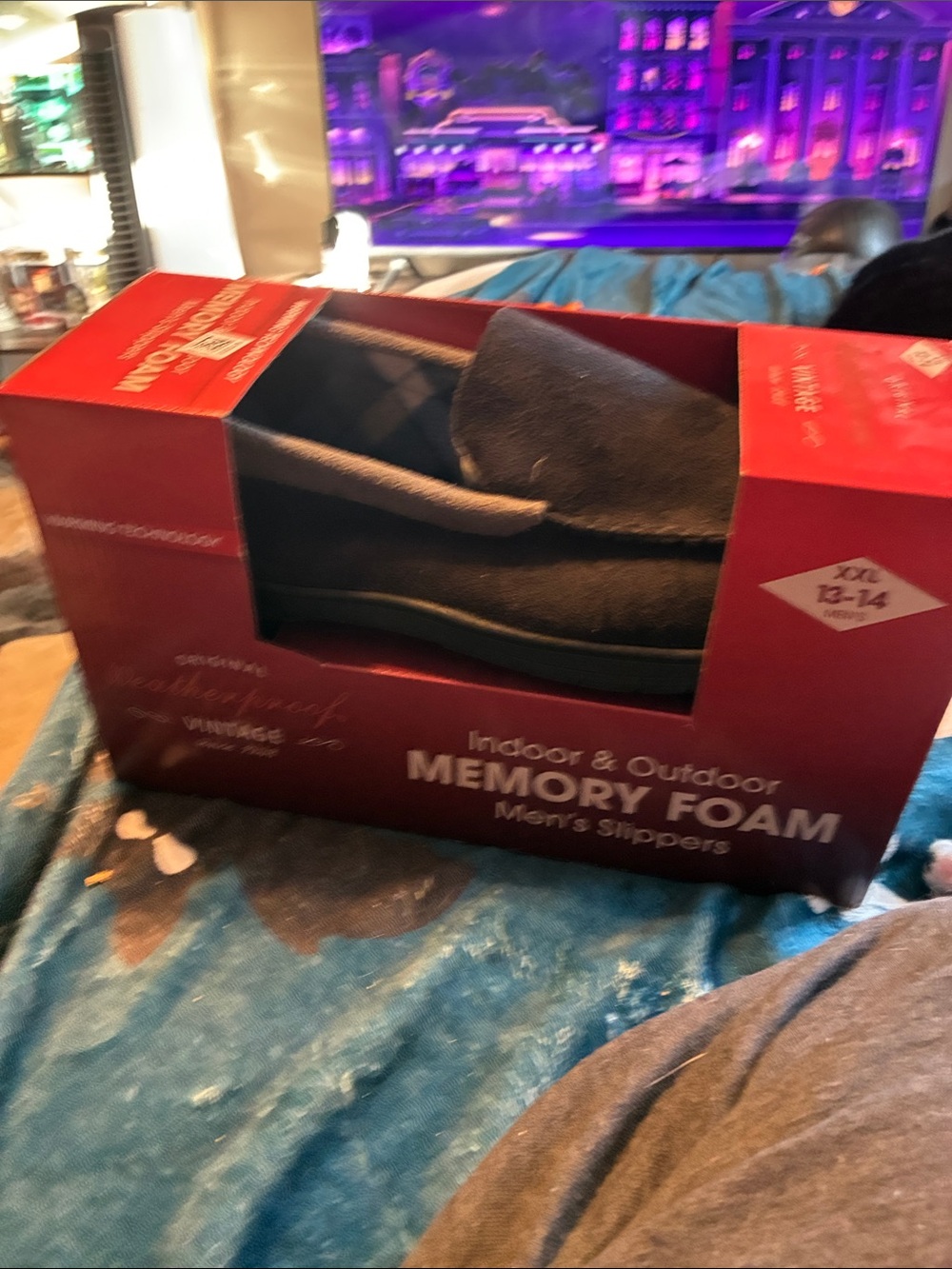 Men's Memory Foam Slippers - Black